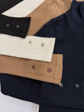 بلوز يقه ای ایستاده دکمه دار